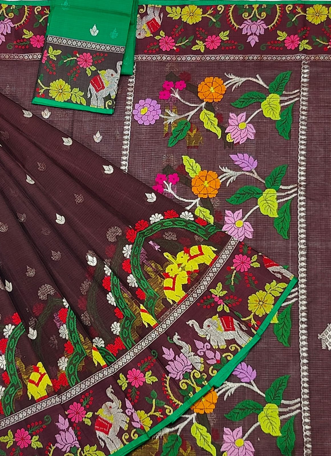 PURE BOTH SIDE PAITHANI BORDER ZARIKOTA HANDLOOM SAREE S-175