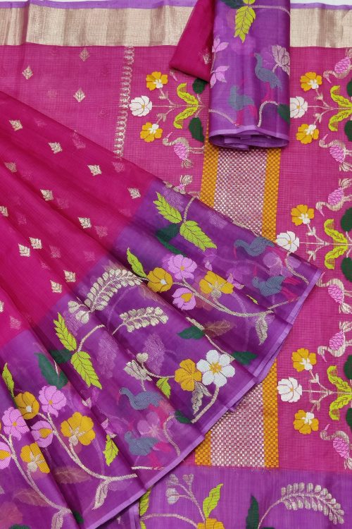 PURE BIG PAITHANI BORDER ZARIKOTA HANDLOOM SAREE S-176