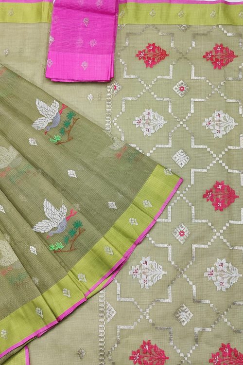 PURE ZARIKOTA HANDLOOM BUTA SAREE WITH BLOUSE B2051
