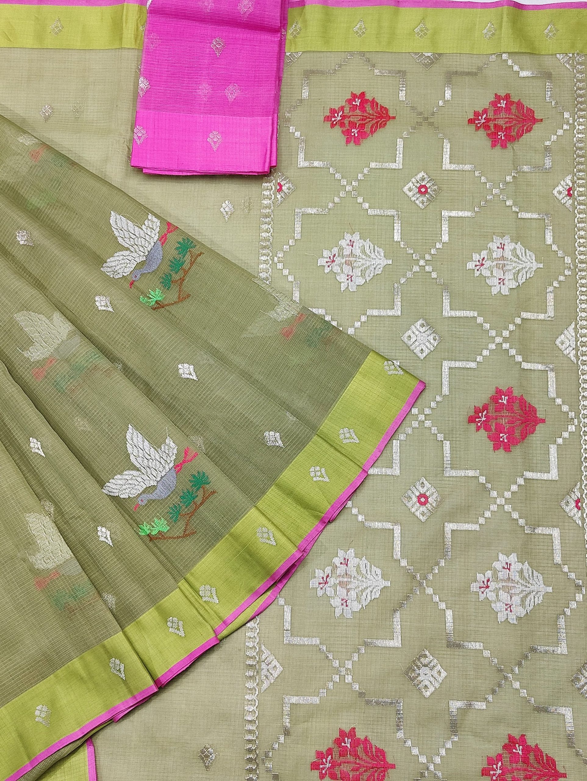 PURE ZARIKOTA HANDLOOM BUTA SAREE WITH BLOUSE B2051
