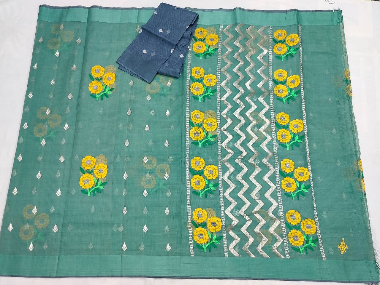 PURE ZARIKOTA HANDLOOM BUTA SAREE WITH BLOUSE B2050 - Image 4