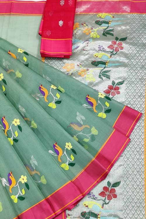 PURE ZARIKOTA HANDLOOM BUTA SAREE WITH BLOUSE B2057
