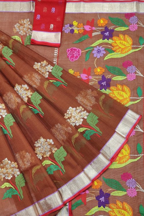 PURE ZARIKOTA HANDLOOM BUTA SAREE WITH BLOUSE B2055