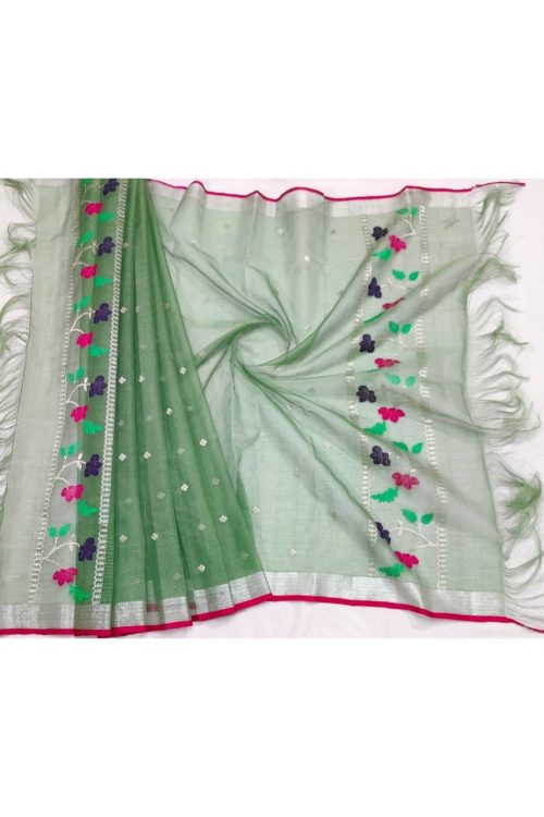 PURE BUTTIS ZARIKOTA HANDLOOM DUPATTA D-246