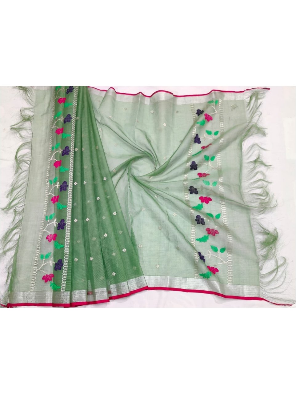 PURE BUTTIS ZARIKOTA HANDLOOM DUPATTA D-246