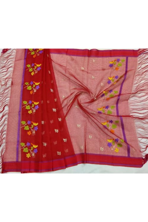PURE BUTTIS ZARIKOTA HANDLOOM DUPATTA D-245